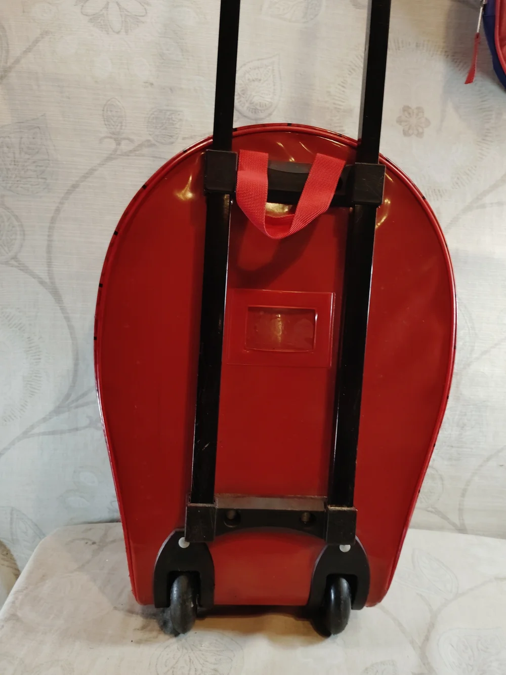 Marvel Red and Black Spiderman Kids  Roller bookbag/Luggage & Lunch Tote W/Strap
